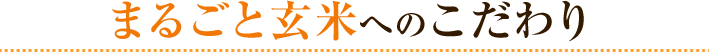 おいしい玄米へのこだわり
